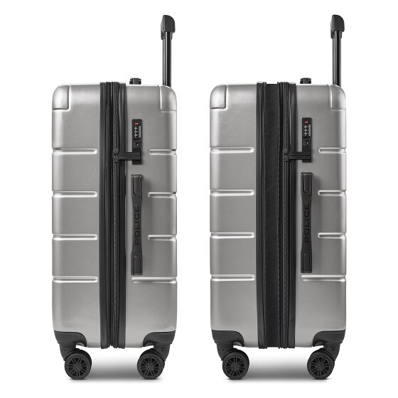 Police Dublin 4 roues Valise cabine M 64 cm avec soufflet d'extension
