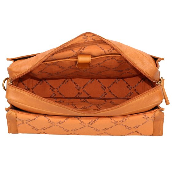 Greenland Nature Nature Porte-documents RFID en cuir 40 cm Compartiment pour ordinateur portable