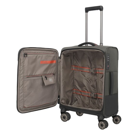 Travelite Crosslite 5.0 4 roulettes Trolley de cabine S 55 cm Compartiment pour ordinateur portable
