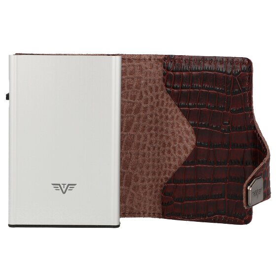 Tru Virtu Click & Slide Porte-cartes de crédit Porte-monnaie RFID en cuir 6,5 cm