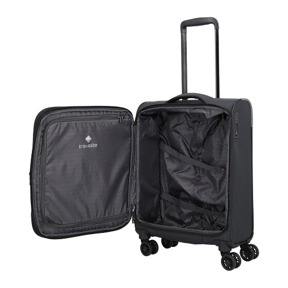Travelite Corsiica 4 roulettes Trolley de cabine S 55 cm avec soufflet d'extension