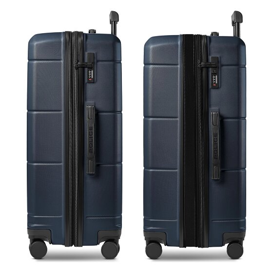 Police London 4 roues Valise cabine 74 cm avec soufflet d'extension