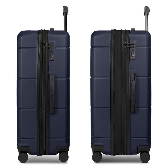 Police London 4 roues Valise cabine 74 cm avec soufflet d'extension