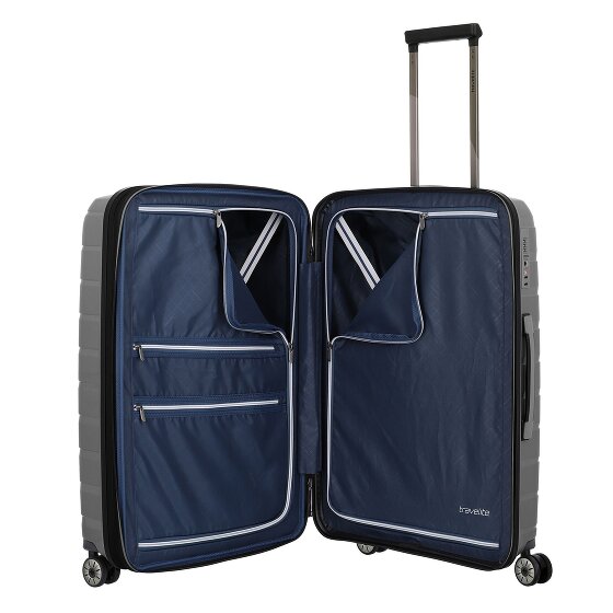 Travelite Air Base 4 roues Valise cabine 67 cm avec soufflet d'extension