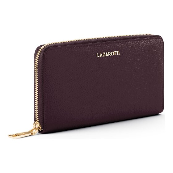 Lazarotti Bologna Leather XL Porte-monnaie zip-around en cuir 19 cm