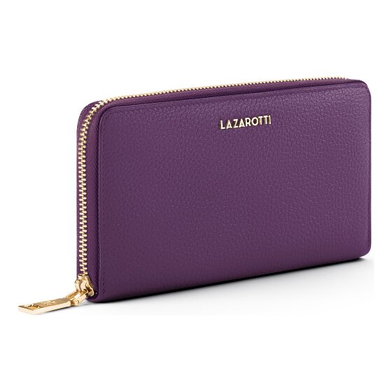 Lazarotti Bologna Leather XL Porte-monnaie zip-around en cuir 19 cm