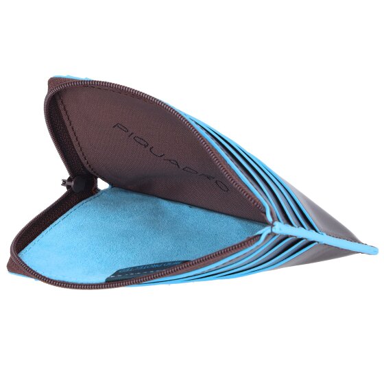 Piquadro Blue Square Porte-cartes de crédit RFID en cuir 12 cm