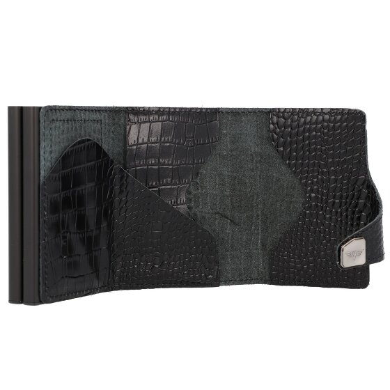 Tru Virtu Click & Slide Porte-cartes de crédit Porte-monnaie RFID en cuir 6,5 cm