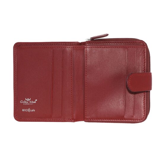 Golden Head Polo Porte-monnaie Protection RFID Cuir véritable 10.5 cm