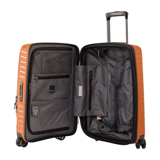 Stratic Novium 4 roulettes Trolley de cabine S 55 cm Compartiment pour ordinateur portable avec soufflet d'extension