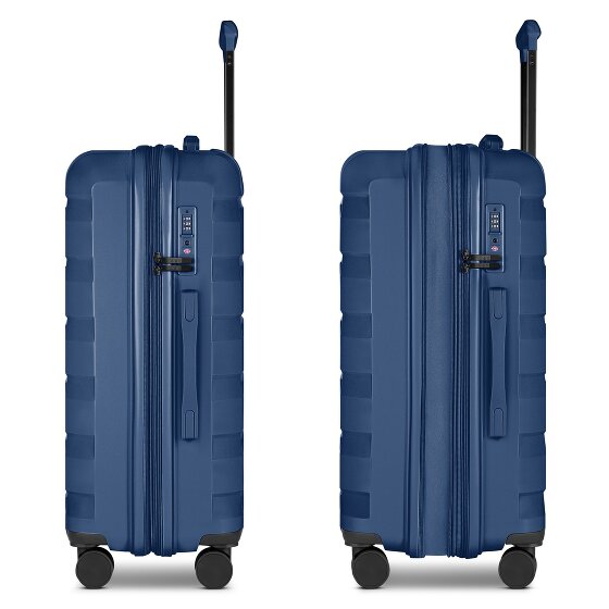 d&n South Dakota 4 roulettes Set de valises 3 pièces avec soufflet d'extension