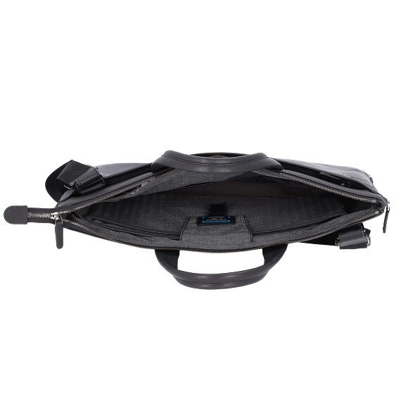 Piquadro Black Square Sacoche en cuir pour ordinateur portable 47 cm