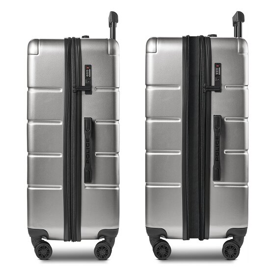 Police Dublin 4 roues Valise cabine L 75 cm avec soufflet d'extension