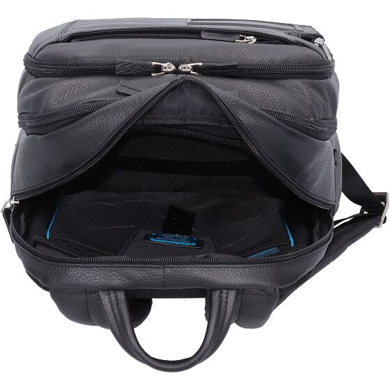 Piquadro Sac à dos en cuir Vibe 43 cm, compartiment pour ordinateur portable