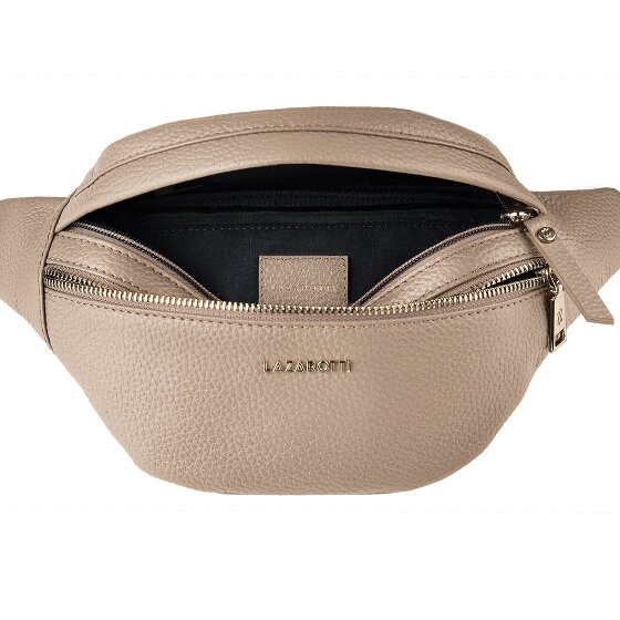 Lazarotti Sac banane en cuir « Bologna » à double fermeture éclair, à porter en bandoulière, 25 cm