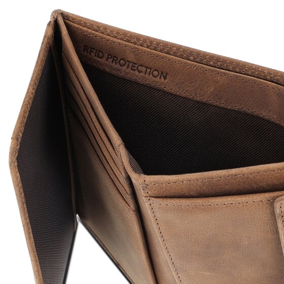 Redolz Leather Essentials HF Porte-monnaie en cuir RFID 9,5 cm