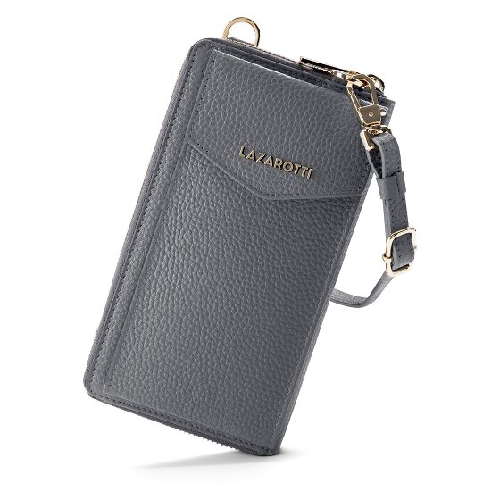 Lazarotti Bologna Leather Zip-Around Porte-monnaie Porte-téléphone en cuir 19 cm