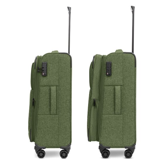 Redolz Essentials 12 THREE SET 4 roulettes Set de valises 3 pièces avec soufflet d'extension