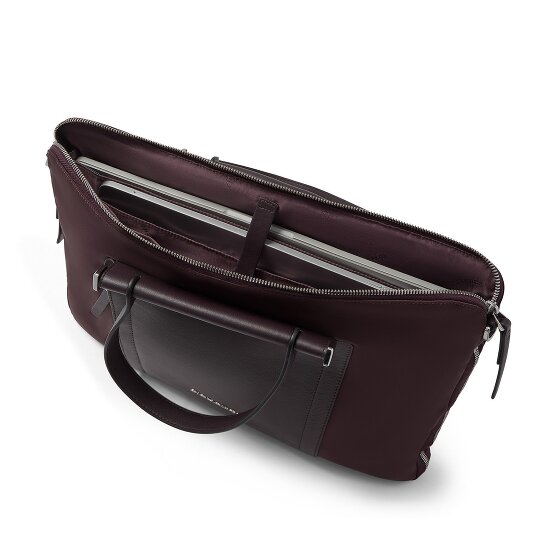 Piquadro Lyra Attaché-case Cuir véritable 42 cm Compartiment ordinateur avec soufflet d'extension