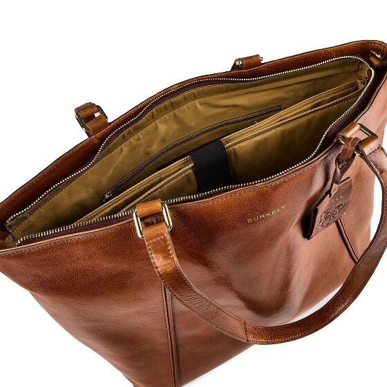 Burkely Fine Florence Sac de shopper Cuir véritable 37 cm Compartiment ordinateur