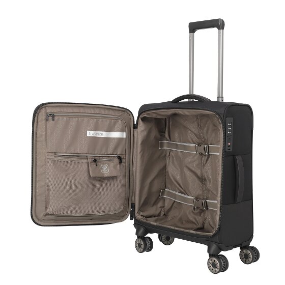Travelite Crosslite 5.0 4 roulettes Trolley de cabine S 55 cm Compartiment pour ordinateur portable
