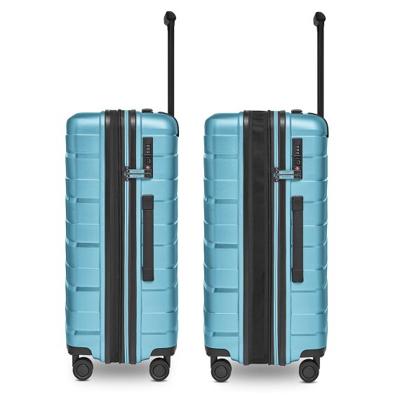 Bergpfeil Travel Set de valises à 4 roulettes 3 pièces avec soufflet extensible