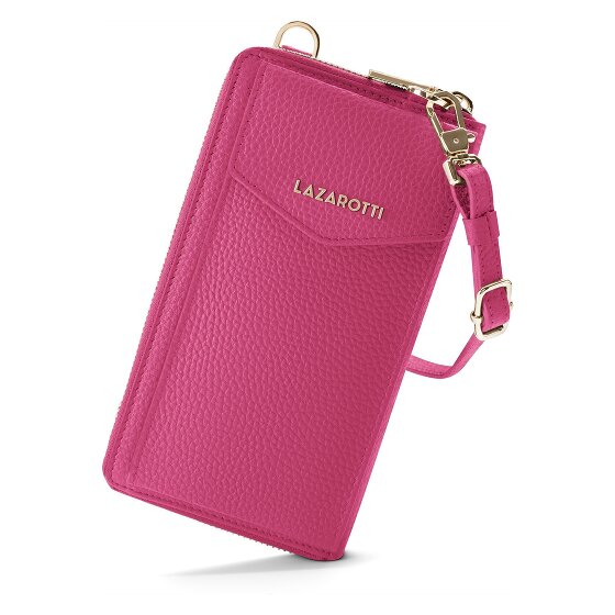 Lazarotti Bologna Leather Zip-Around Porte-monnaie Porte-téléphone en cuir 19 cm