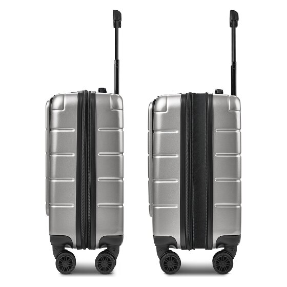 Police Dublin 4 roues Valise cabine S 54 cm Compartiment ordinateur avec soufflet d'extension