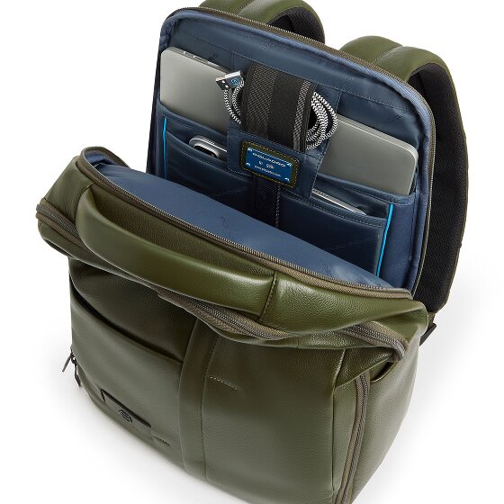 Piquadro Russell Sac à dos professionnel Protection RFID Cuir 42 cm Compartiment pour ordinateur portable