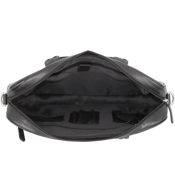 Dermata Porte-documents en cuir 39 cm Compartiment pour ordinateur portable