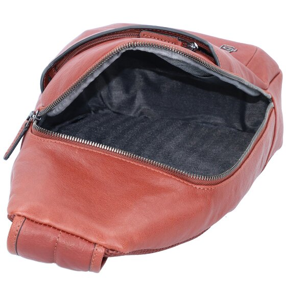 Piquadro Black Square Sac à bandoulière en cuir 20 cm