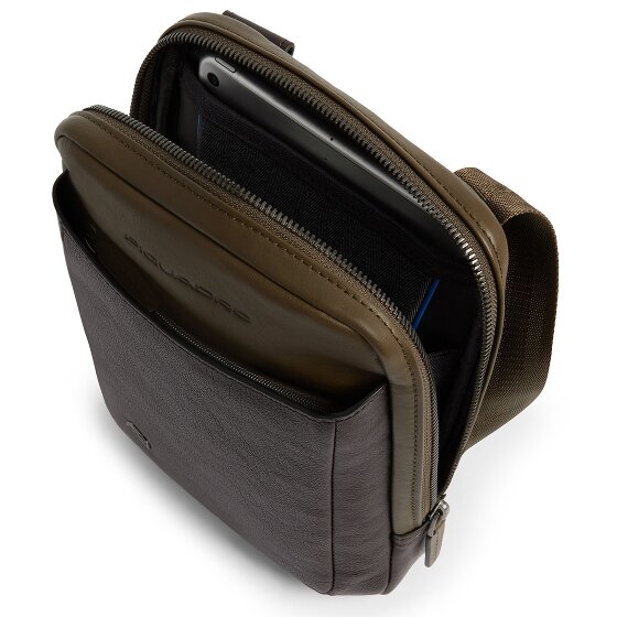Piquadro Black Square Sac à bandoulière Cuir véritable 17 cm
