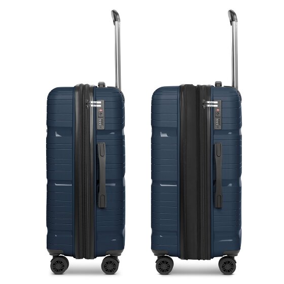 d&n Travel Line 4300-Plus 4 roulettes Trolley M 65 cm avec soufflet d'extension