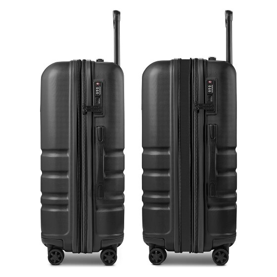 Redolz Pro ABS Medium+ 4 roues Valise cabine 65 cm avec soufflet d'extension