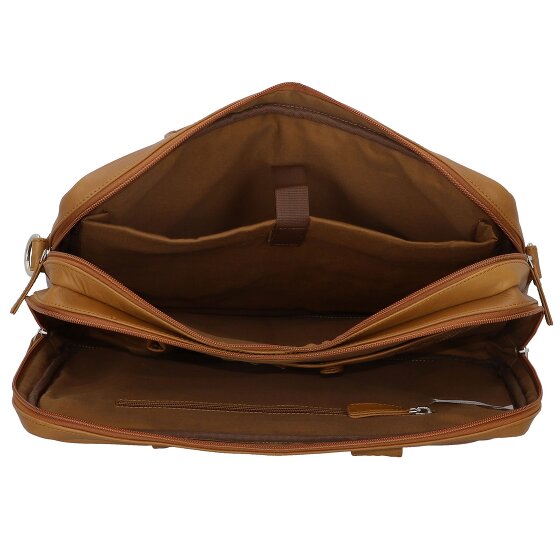 Dermata Porte-documents en cuir 39 cm Compartiment pour ordinateur portable