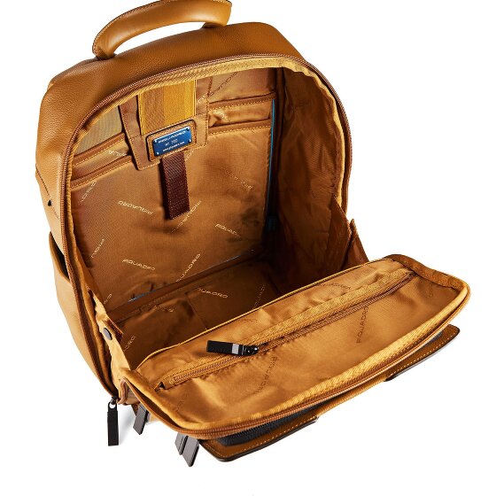 Piquadro Ael Daypack Cuir véritable 37 cm Compartiment ordinateur