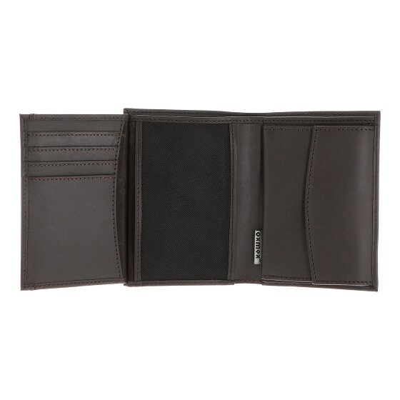 oxmox Leather Porte-monnaie Protection RFID Cuir véritable 10 cm