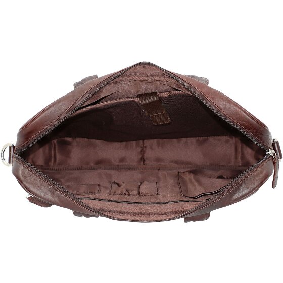 Dermata Porte-documents en cuir 39 cm Compartiment pour ordinateur portable