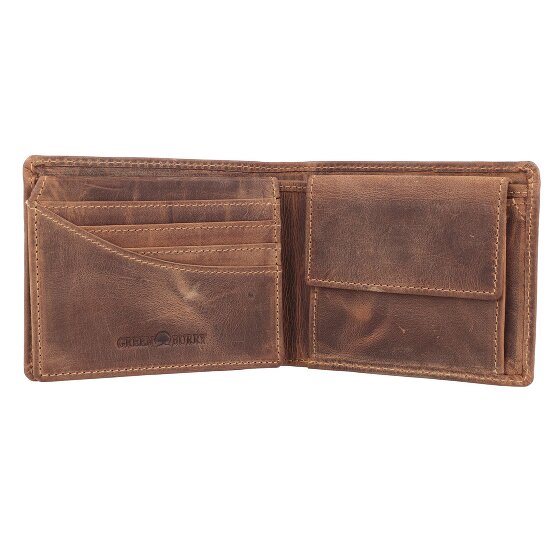 Greenburry Vintage Porte-monnaie Protection RFID Cuir véritable 12 cm