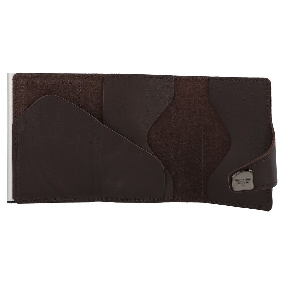 Tru Virtu Click & Slide Porte-cartes de crédit Porte-monnaie RFID en cuir 6,5 cm