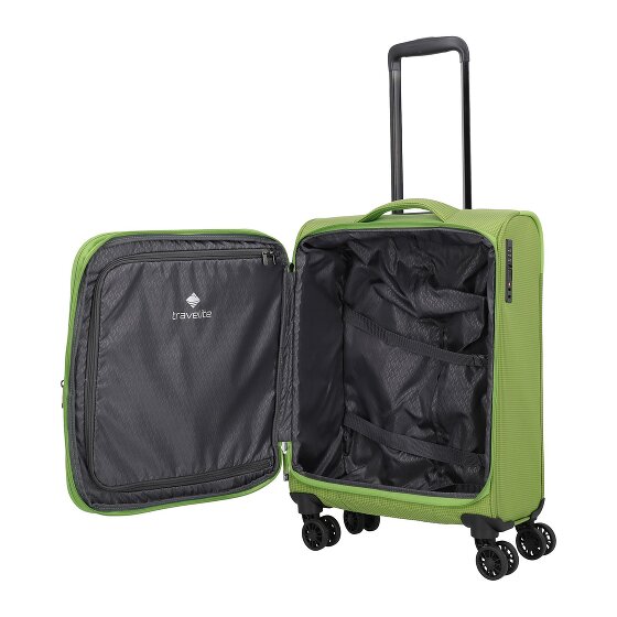 Travelite Corsiica 4 roulettes Trolley de cabine S 55 cm avec soufflet d'extension