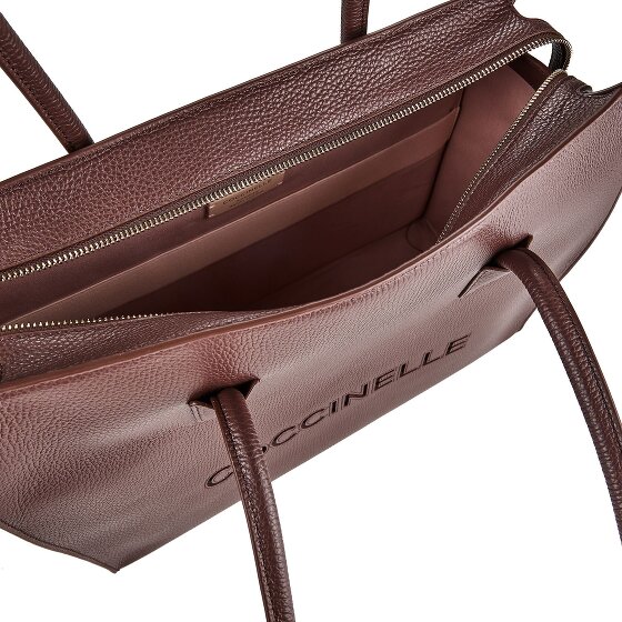 Coccinelle Myrtha Sac à bandoulière Cuir véritable 40 cm Compartiment ordinateur