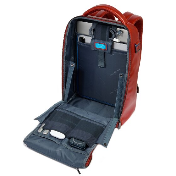 Piquadro Blue Square Daypack Cuir 29 cm Compartiment pour ordinateur portable