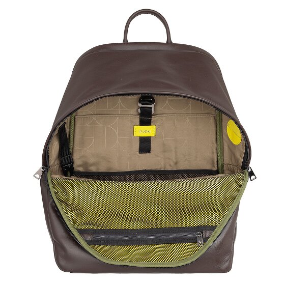 DuDu New York Daypack Cuir véritable 41 cm Compartiment ordinateur