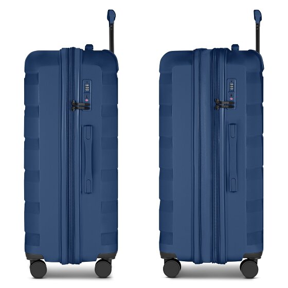 d&n South Dakota 4 roulettes Trolley L 76 cm avec soufflet d'extension