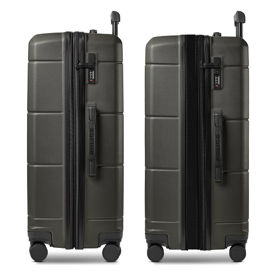 Police London 4 roues Valise cabine 74 cm avec soufflet d'extension