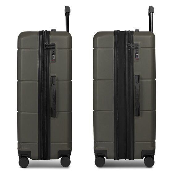 Police London 4 roues Valise cabine 74 cm avec soufflet d'extension