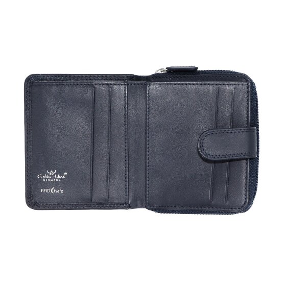 Golden Head Polo Porte-monnaie Protection RFID Cuir véritable 10.5 cm