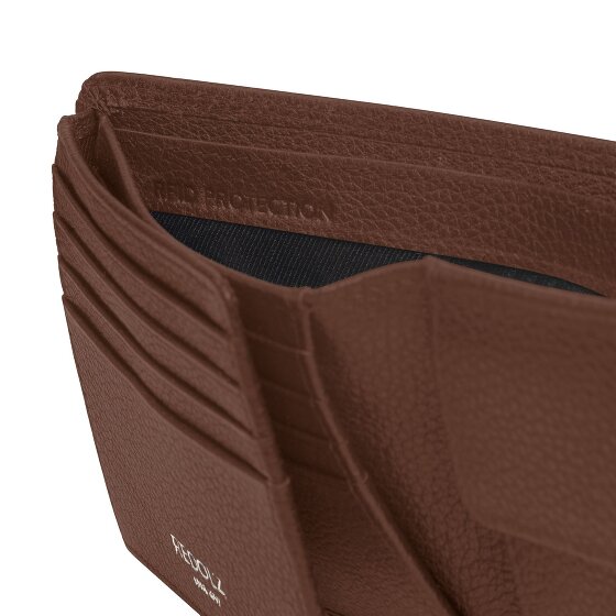 Redolz Leather Essentials QF Porte-monnaie RFID en cuir 12 cm dépliable