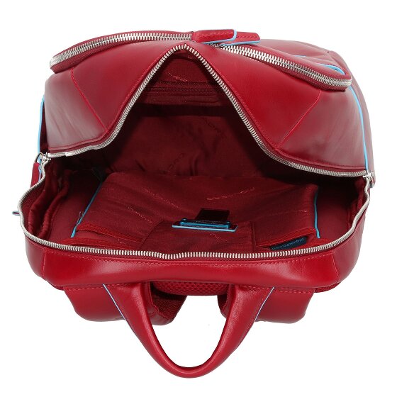 Piquadro Blue Square Sac à dos en cuir 39 cm Compartiment pour ordinateur portable